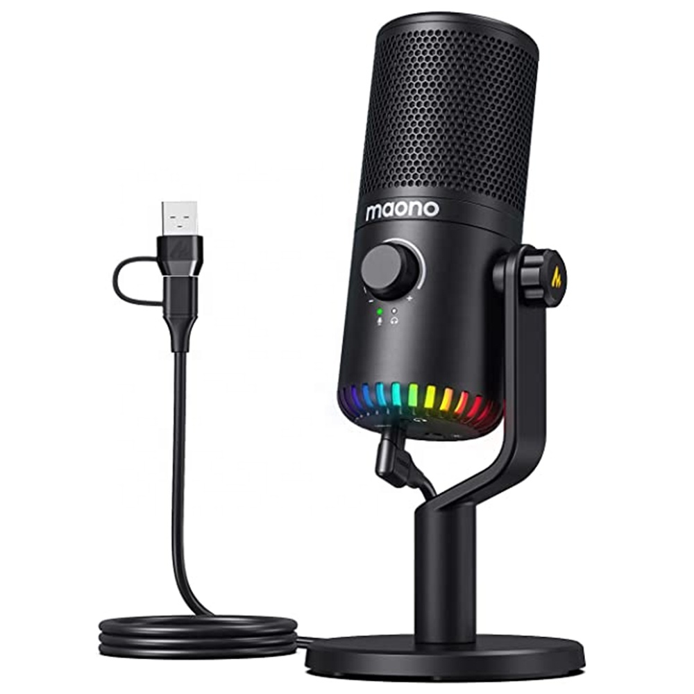 Gaming Microphone - ไมโครโฟนเกมมิ่ง MAONO PC Programmable RGB สำหรับพีซีเกมเมอร์