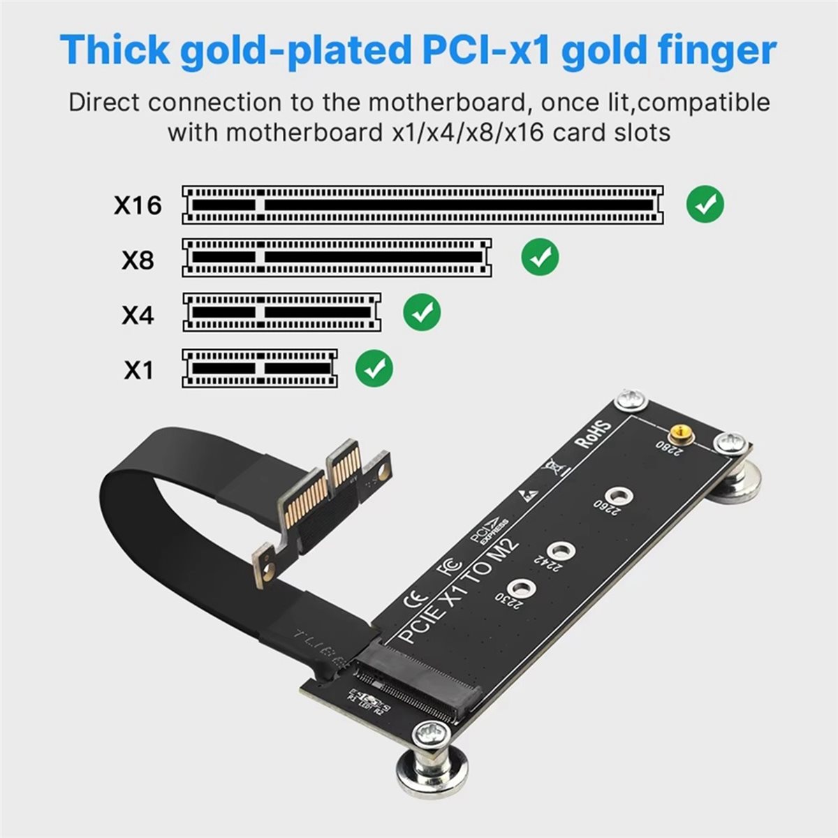 Pcie Riser Cable - L77A PCI-E 3.0 X1 ถึง M.2