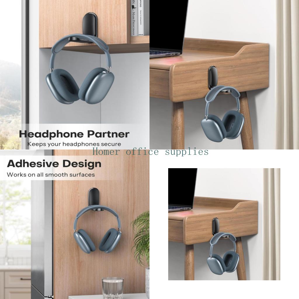 Headset Stand - ที่ยึดหูฟังติดผนัง K43B พร้อมกาวด้านหลังสำหรับห้องเล่นเกมและองค์กรโต๊ะทำงาน