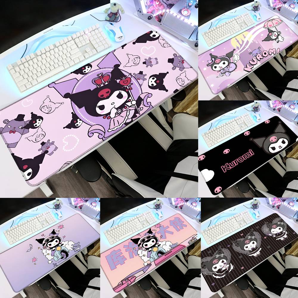 Pc Gaming Kuromi - K-Kuromi แผ่นรองเมาส์น่ารัก ยางหนาพิเศษ แผ่นรองโต๊ะเล่นเกม แผ่นรองคีย์บอร์ดคอมพิวเตอร์สำนักงาน แผ่นรองเมาส์พีซี