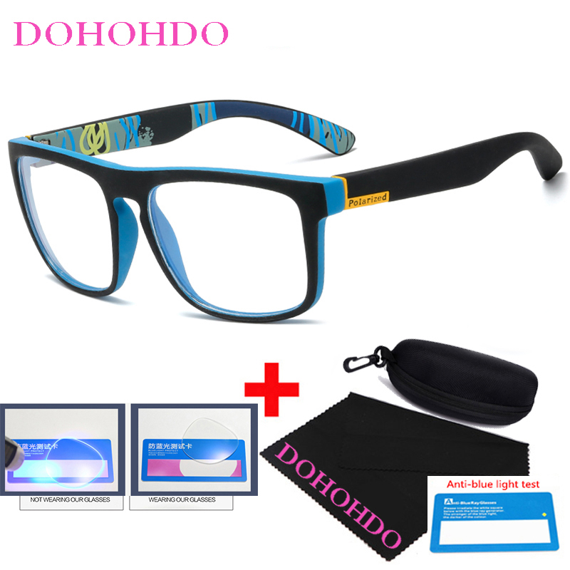 Gaming Glasses Blue Light - DOHOHDO 2026 ใหม่คลาสสิกป้องกันแสงสีฟ้ากรอบแว่นตาผู้ชายผู้หญิงบิ๊กสแควร์แว่นตาสำหรับเล่นเกมแฟชั่นป้องกันรังสียูวีคอมพิวเตอร์เลนส์ใส
