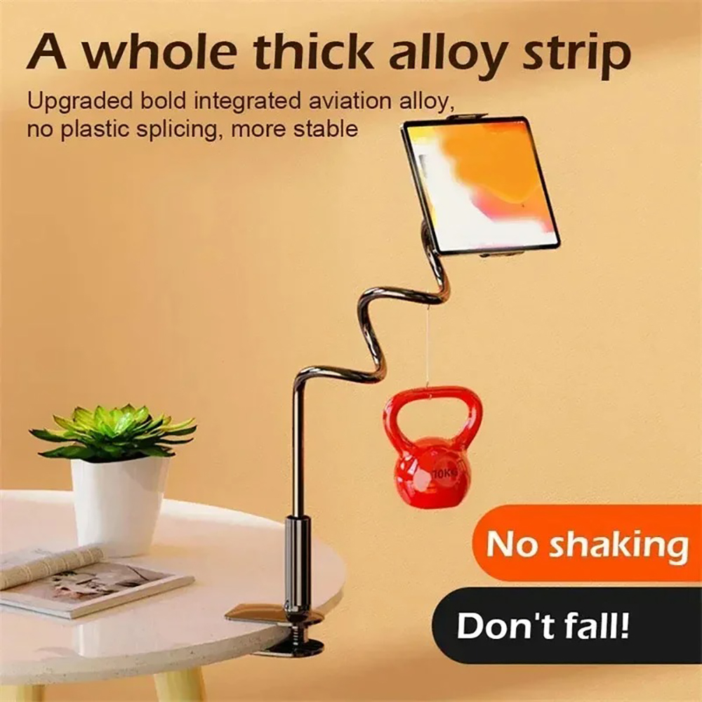 Desk Cable Organizer - ที่ยึดโทรศัพท์มือถือแบบหมุนได้ 360 องศา พร้อมขาตั้งยาวแบบยืดหยุ่น สำหรับ iPhone