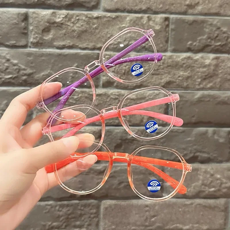 Gaming Glasses Blue Light - แว่นตากรองแสงสีฟ้าสำหรับเด็กแว่นตาคอมพิวเตอร์กรอบซิลิโคนเลนส์ใสเด็กผู้หญิงเด็กผู้ชายเล่นเกมวิดีโอแว่นตานิรภัยสำหรับเด็ก