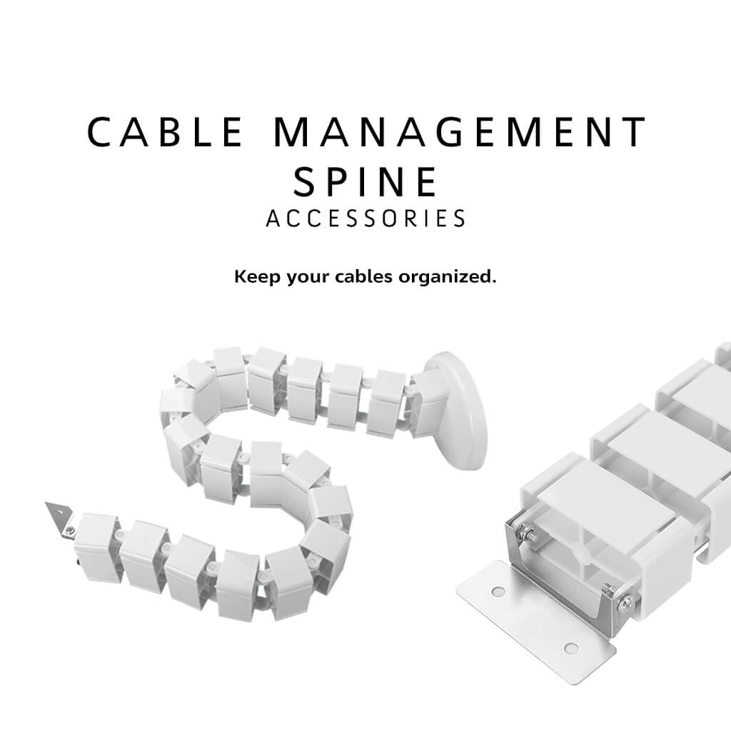 Desk Cable Organizer - ที่เก็บสายไฟใต้โต๊ะทำงาน ISRTAO สีขาว ท่อร้อยสายไฟ สำหรับจัดระเบียบสายไฟให้เรียบร้อย
