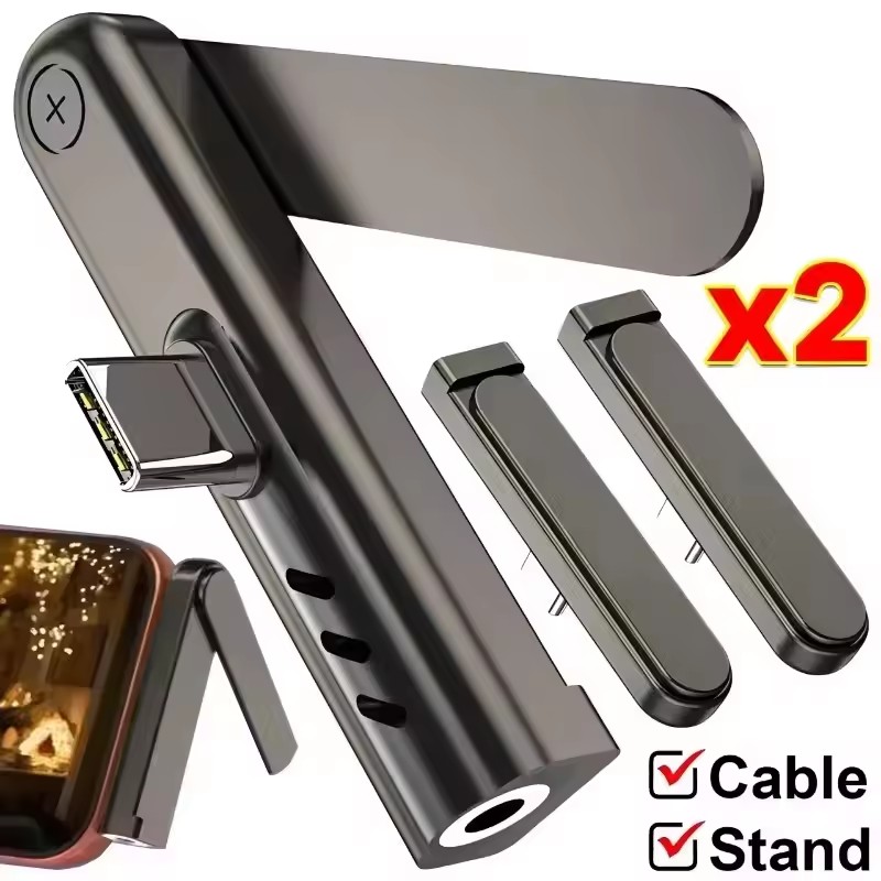 Headset Stand - 2/1PCS แบบพกพา USB C ถึง 3.5