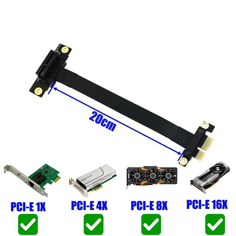 Pcie Riser Cable - สายต่อขยายพอร์ต PCI-E 90 องศา 1X เป็น