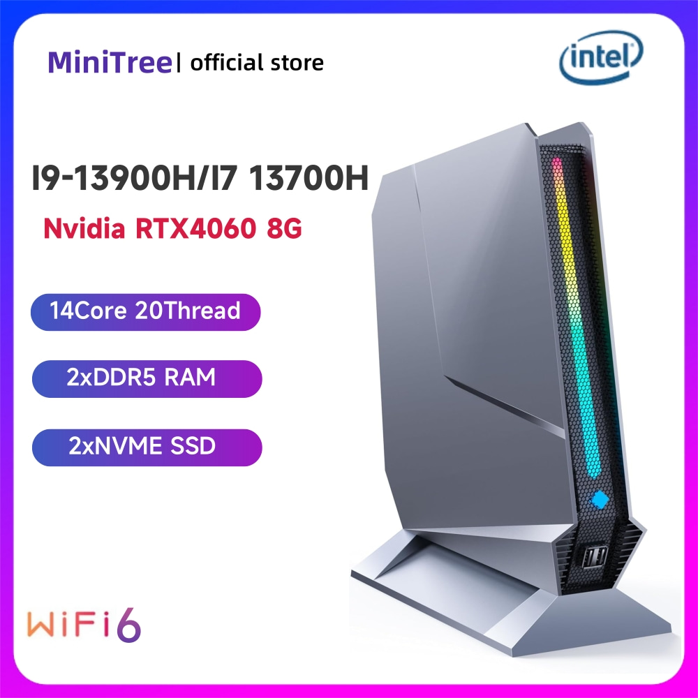 Pc Gaming Nvidia - คอมพิวเตอร์ตั้งโต๊ะขนาดเล็กสำหรับเล่นเกมส์ ซีพียู Core i9-13900H การ์ดจอ Nvidia