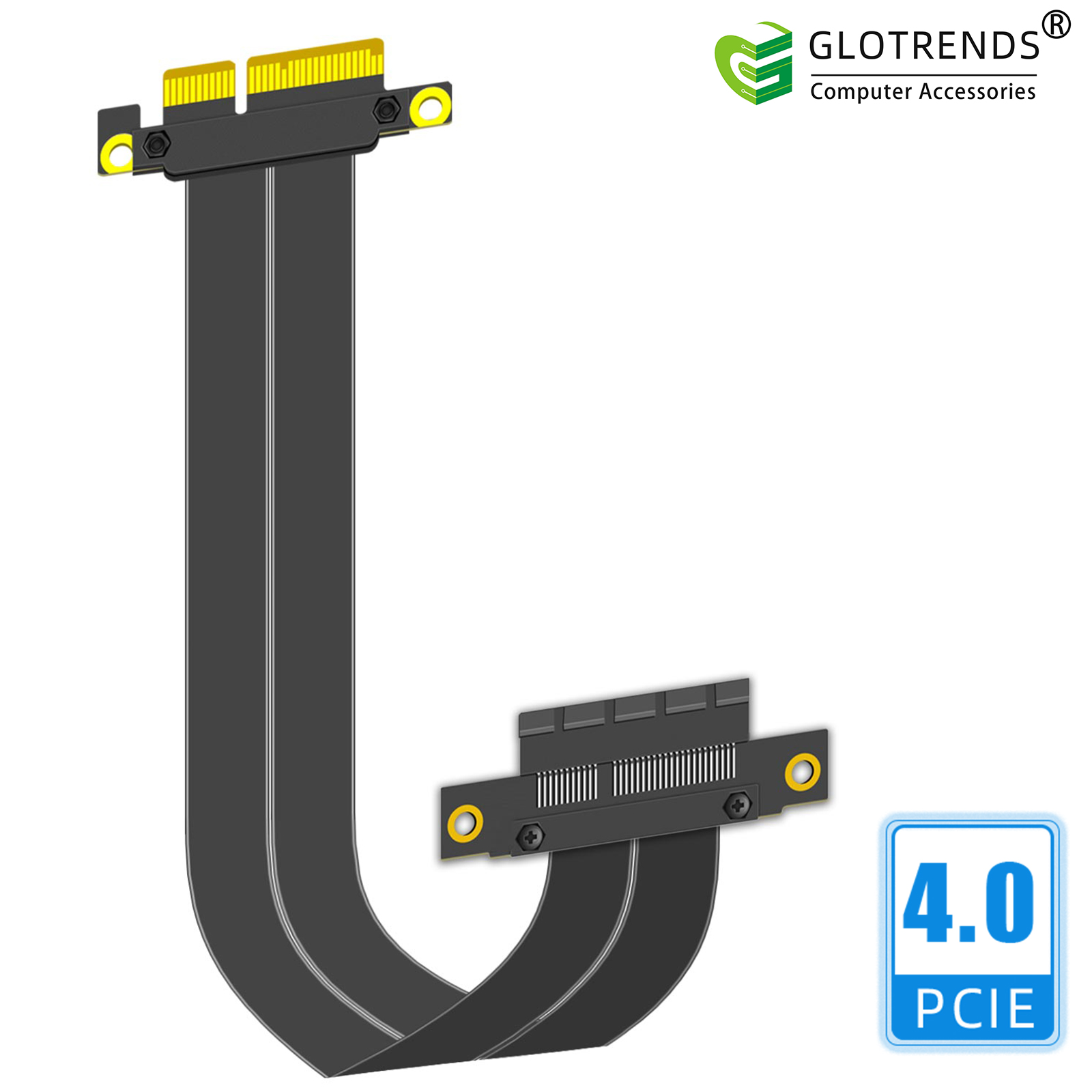 Pcie Riser Cable - สายเคเบิล PCIe 4.0 X4 Riser, มุมตรง