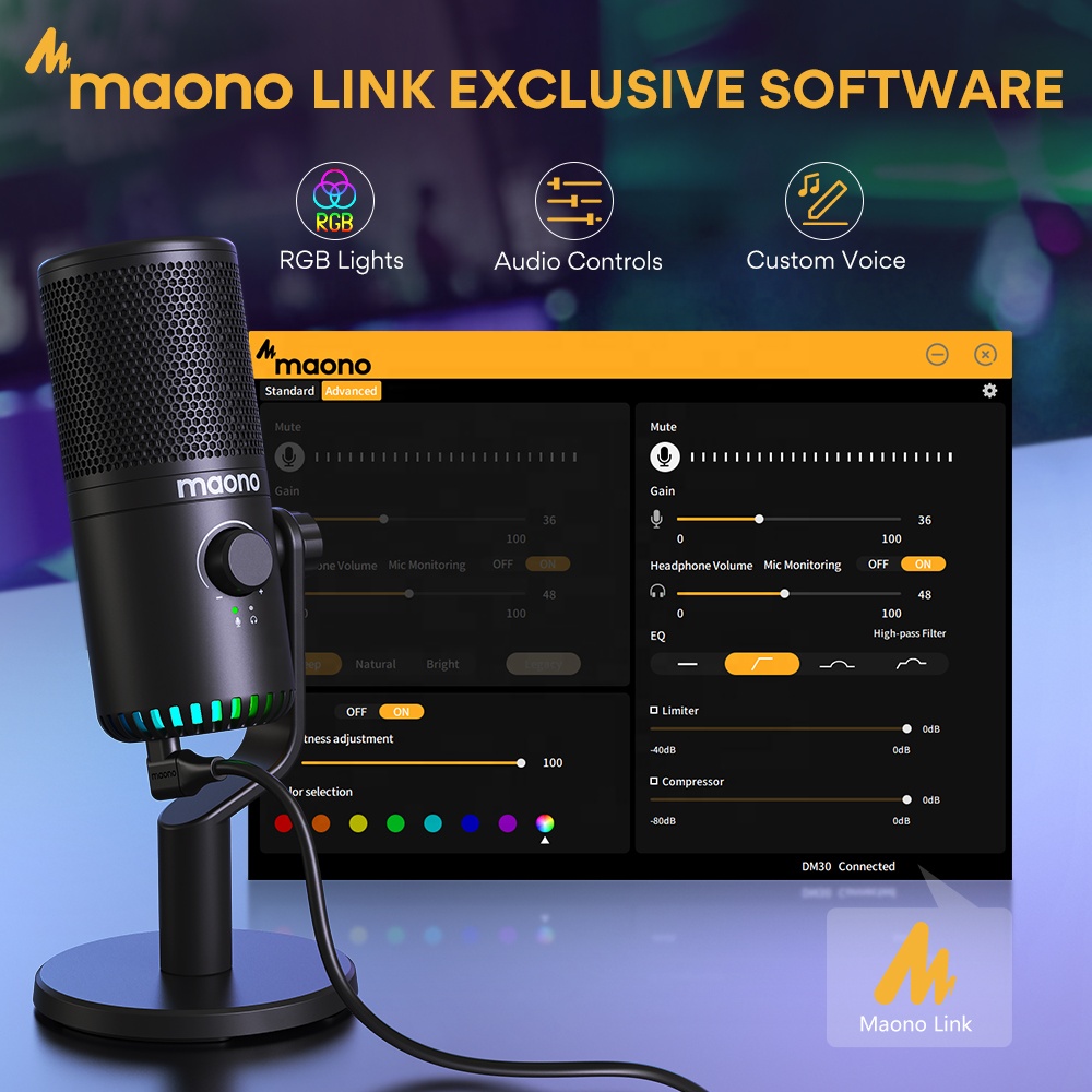ไมโครโฟนเกมมิ่ง MAONO PC Progr - Gaming Microphone บทวิจารณ์และราคา