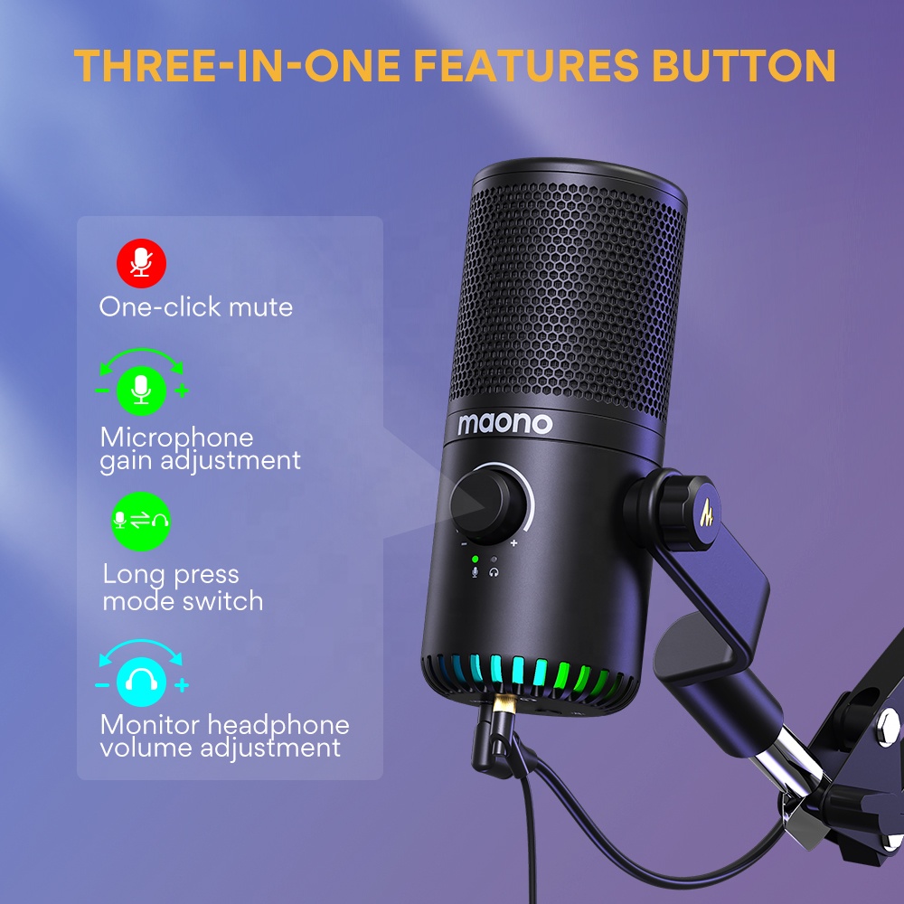 ไมโครโฟนเกมมิ่ง MAONO PC Progr - Gaming Microphone บทวิจารณ์และราคา