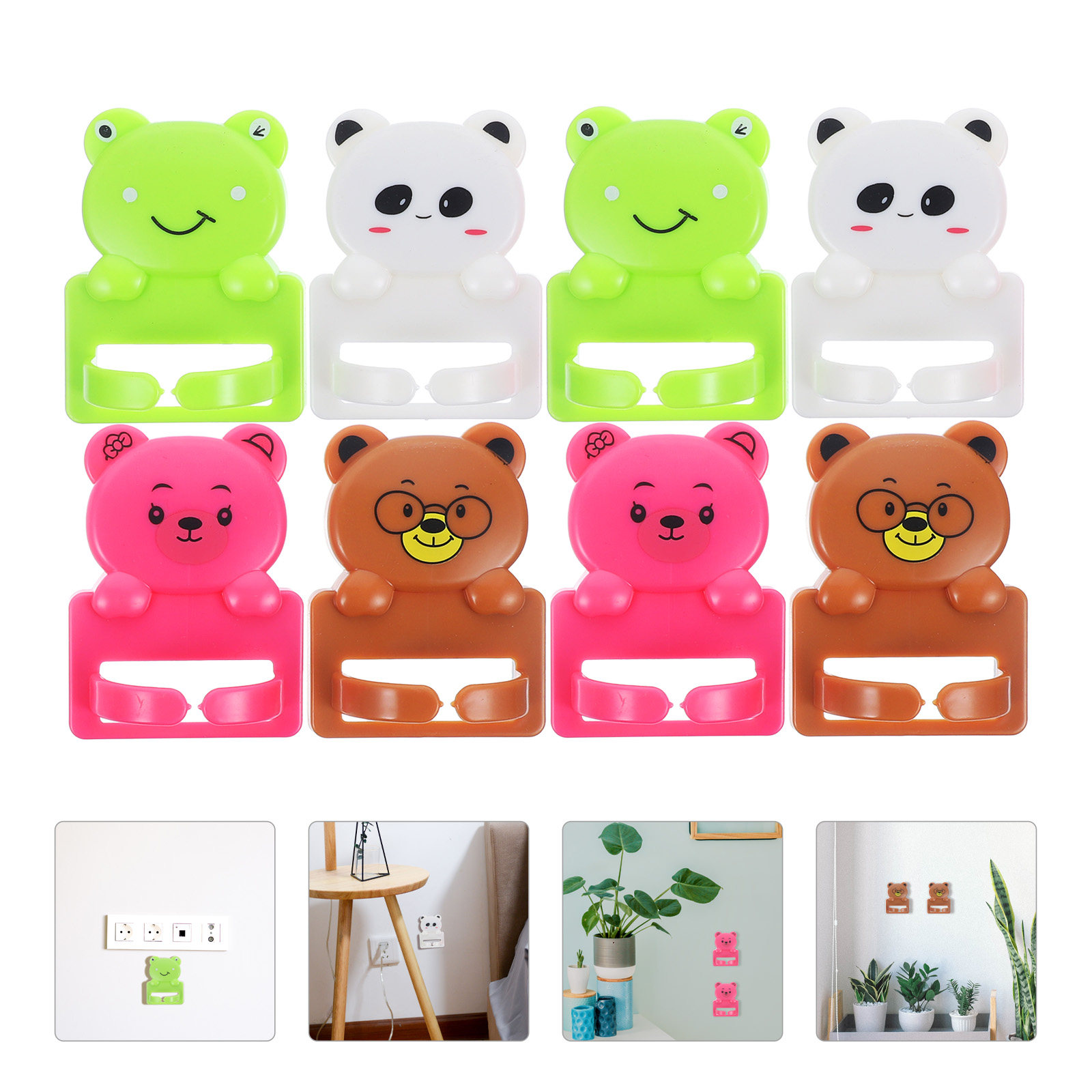 8 ชิ้น ตะขอแขวนแบบการ์ตูน ที่ย - Desk Cable Organizer บทวิจารณ์และราคา