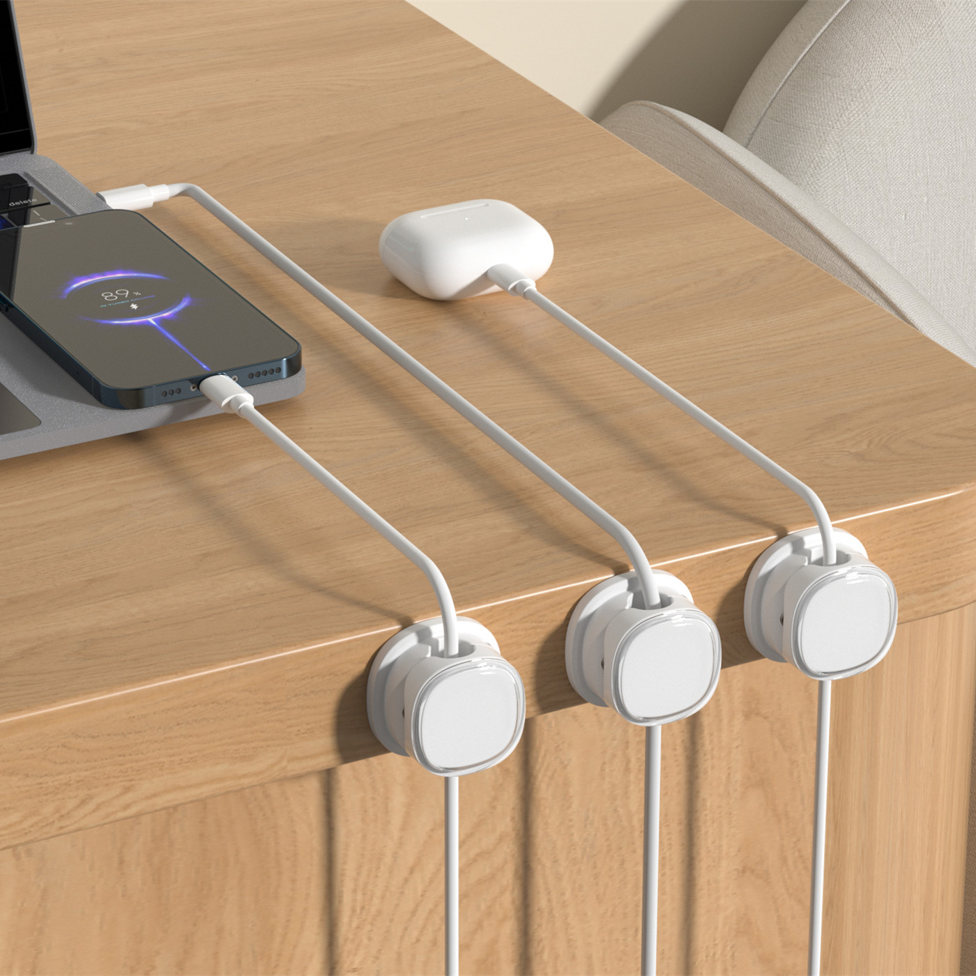 3/6/8/12PCS คลิปหนีบสายแม่เหล็ - Desk Cable Organizer บทวิจารณ์และราคา