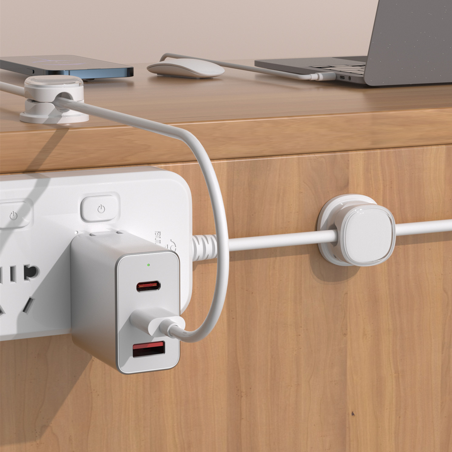 3/6/8/12PCS คลิปหนีบสายแม่เหล็ - Desk Cable Organizer บทวิจารณ์และราคา