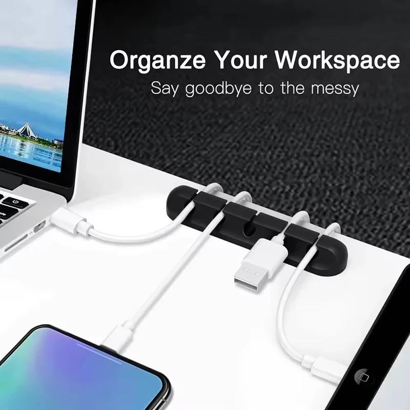 ที่หนีบสายซิลิโคนแบบกลม สำหรับ - Desk Cable Organizer บทวิจารณ์และราคา