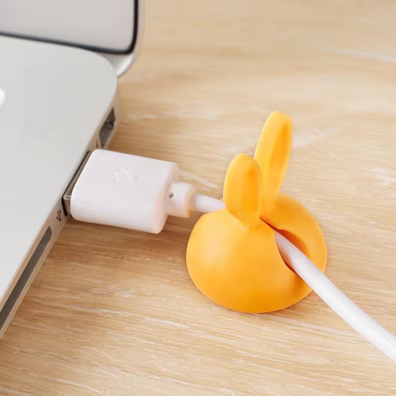 สายคล้องหูกระต่ายน่ารักสายชาร์ - Desk Cable Organizer บทวิจารณ์และราคา
