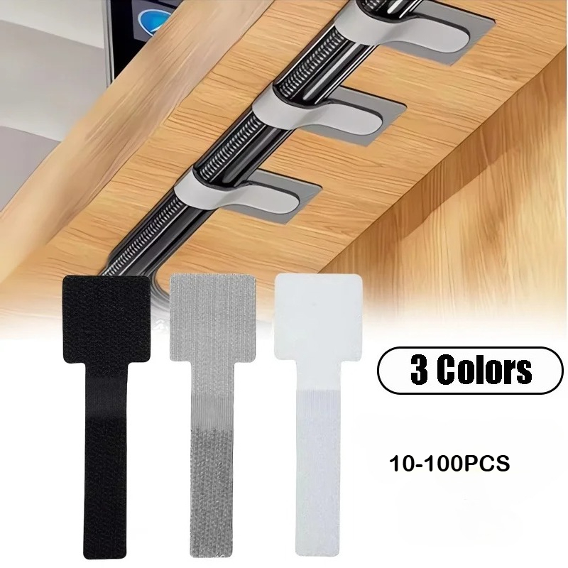 ใหม่ReusableสายผูกVelcro Ties  - Desk Cable Organizer บทวิจารณ์และราคา