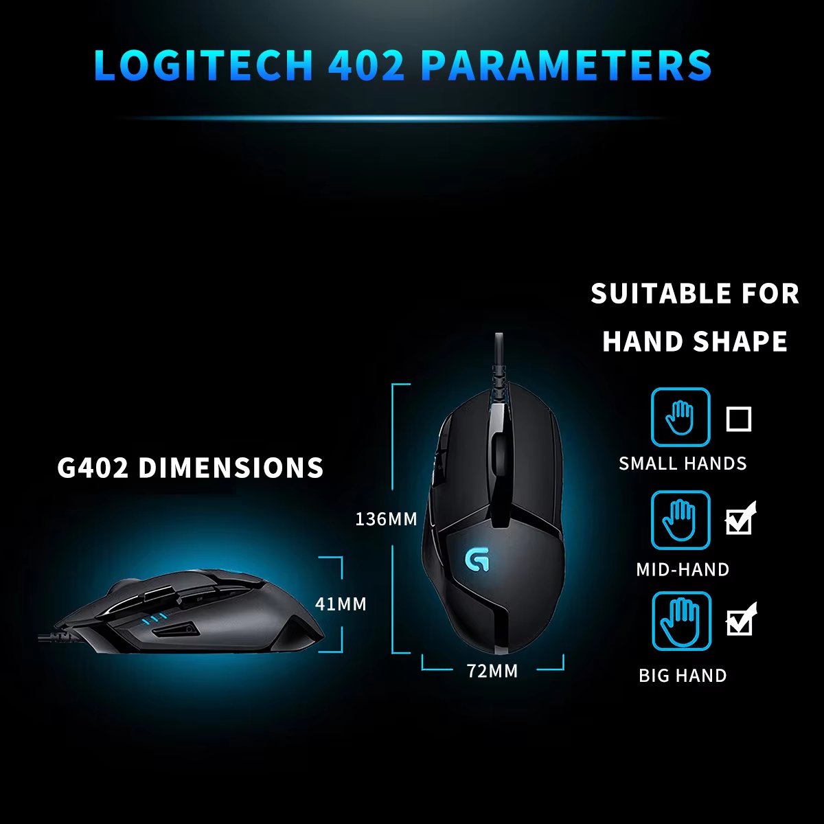 เมาส์เกมมิ่ง Logitech G402 Hyp - Pc Gaming Valorant บทวิจารณ์และราคา