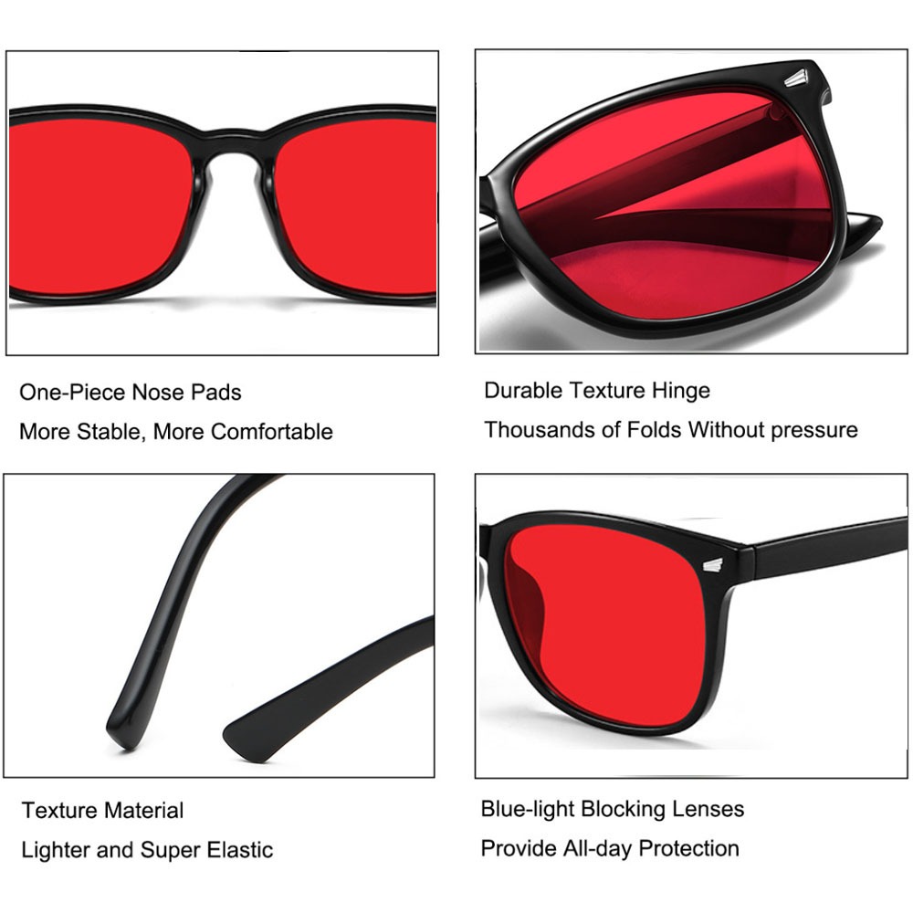แว่นตาป้องกันแสงสีฟ้า เลนส์สีแ - Gaming Glasses Blue Light บทวิจารณ์และราคา