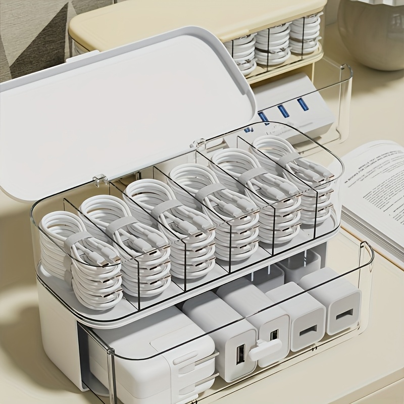 กล่องจัดระเบียบสายเคเบิลแบบโปร - Desk Cable Organizer บทวิจารณ์และราคา