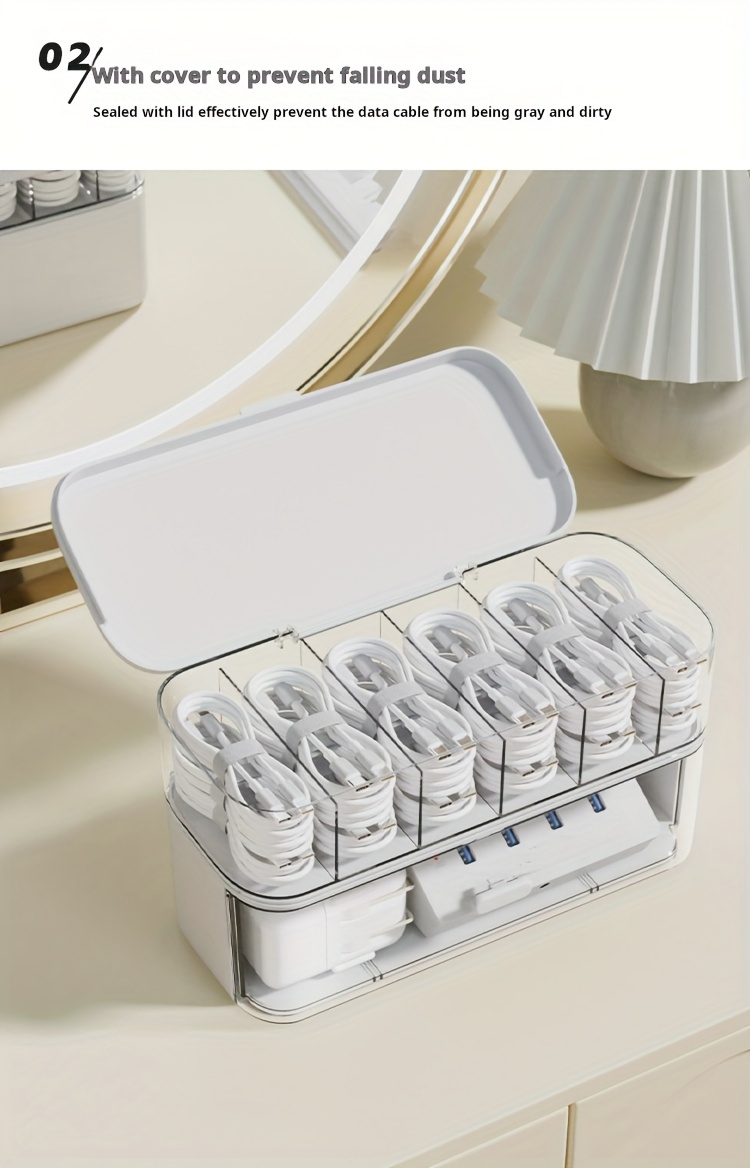 กล่องจัดระเบียบสายเคเบิลแบบโปร - Desk Cable Organizer บทวิจารณ์และราคา