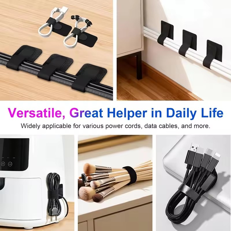 ที่ยึดสายไฟใต้โต๊ะแบบปรับได้ พ - Desk Cable Organizer บทวิจารณ์และราคา