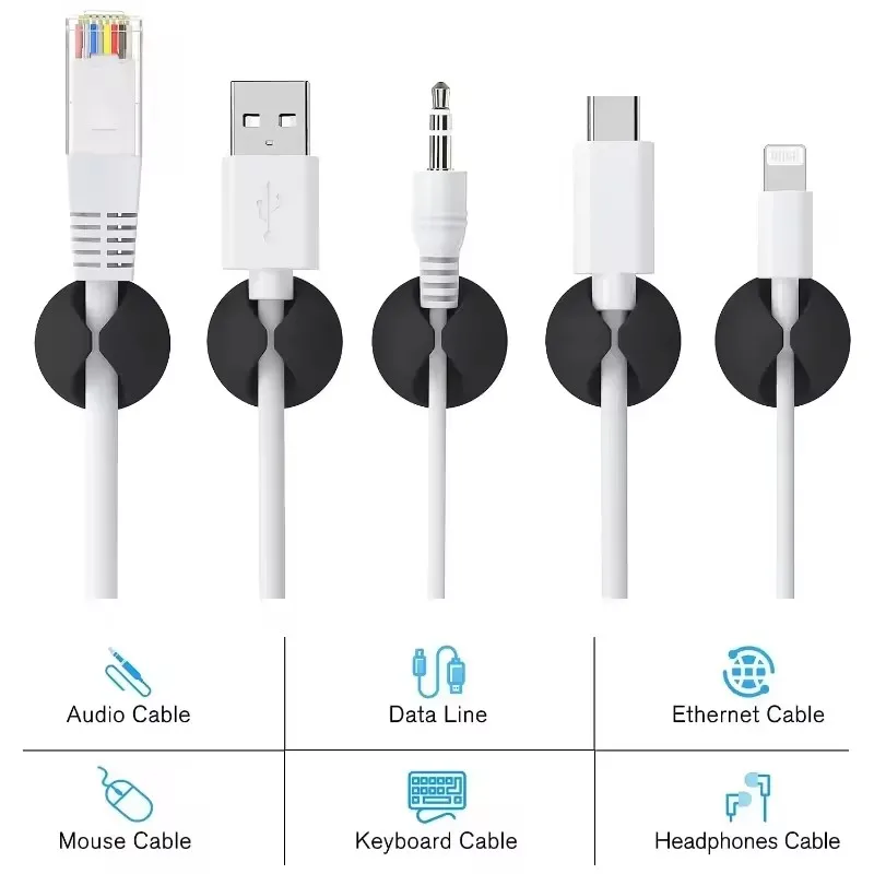คลิปหนีบสายเคเบิลติดผนัง/โต๊ะท - Desk Cable Organizer บทวิจารณ์และราคา
