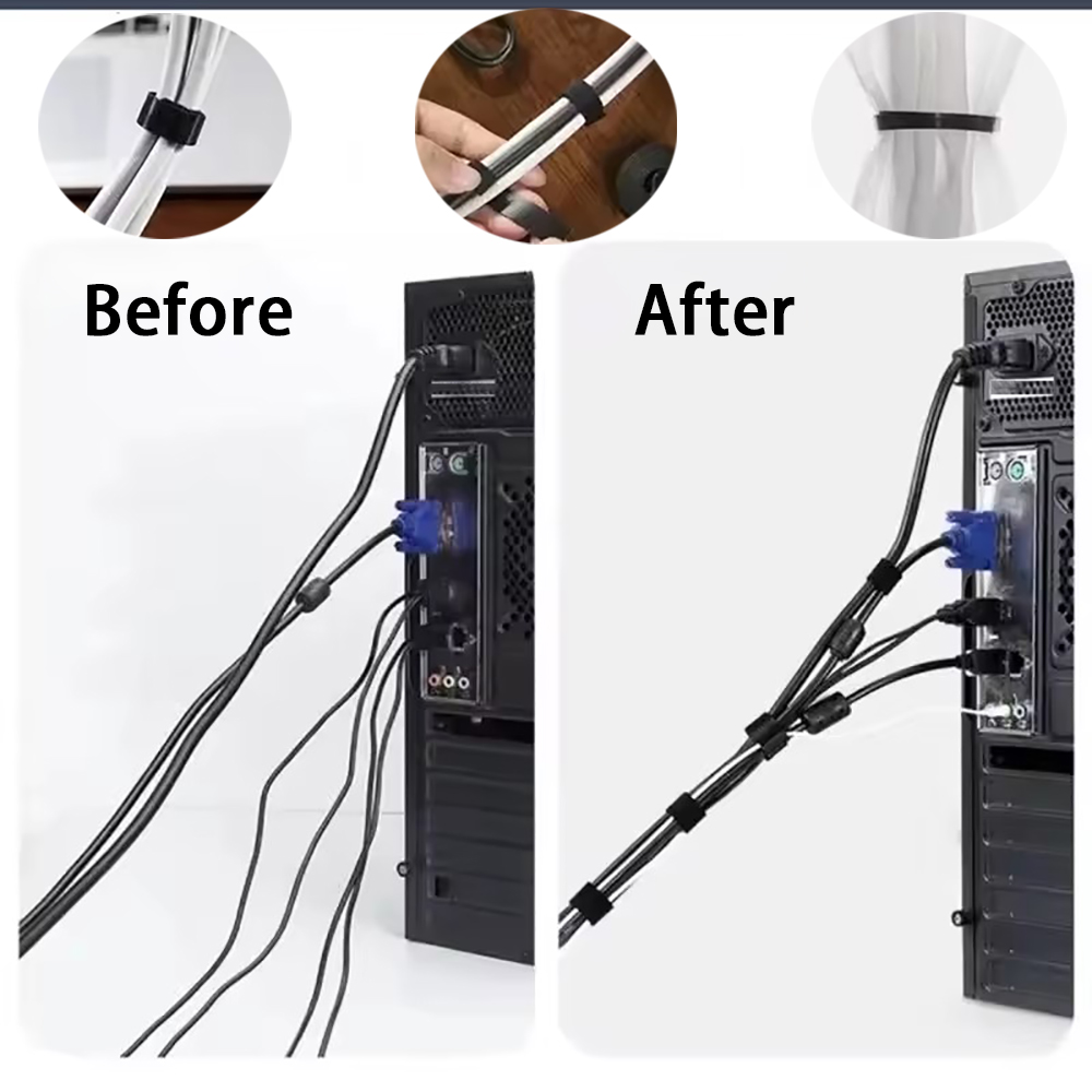 1 ชิ้น ที่เก็บสายเคเบิล อุปกรณ - Desk Cable Organizer บทวิจารณ์และราคา